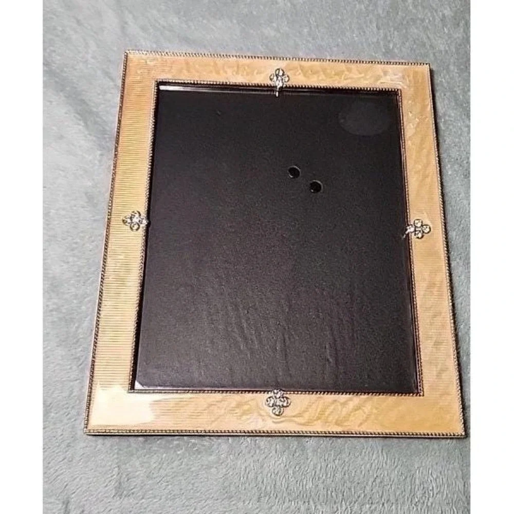Green Tree Gallery 8x10 Yellow Amber Enamel Gold Trim Crystal Bling Frame
